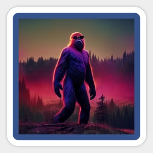 Dope Sasquatch in Nature Sticker